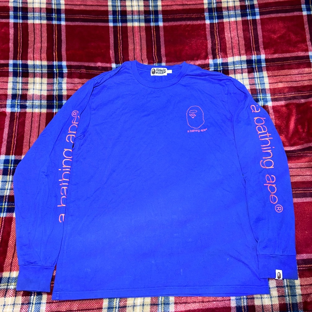 Bape long sleeve tee size L